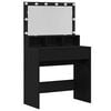 vidaXL Toaletni stol Crni hrast 80 x 41 x 134,5 cm Konstruirano drvo