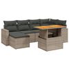 vidaXL 7-dijelni set vrtnih sofa sivi od poliratana