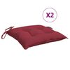 vidaXL Jastuci za stolice 2 kom boja vina 40x40x7 cm tkanina Oxford