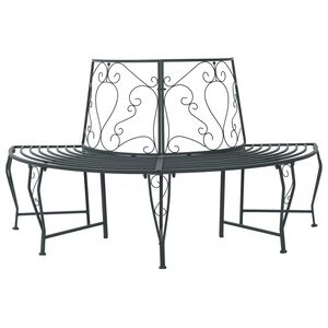 vidaXL Klupa pod drvetom 4-Broj sjedala 160 x 80 x 89 cm Čelik