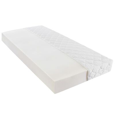 vidaXL Krevet od umjetne kože s madracem bijeli 180 x 200 cm