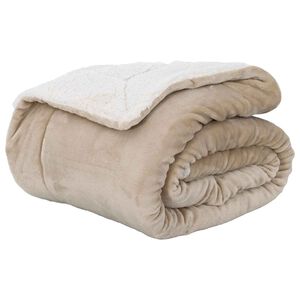 vidaXL Dekica Bež 150 x 200 cm 1.64 kg Runo