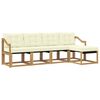 vidaXL Set vanjskih sofa 5 kom. Bijela i krem