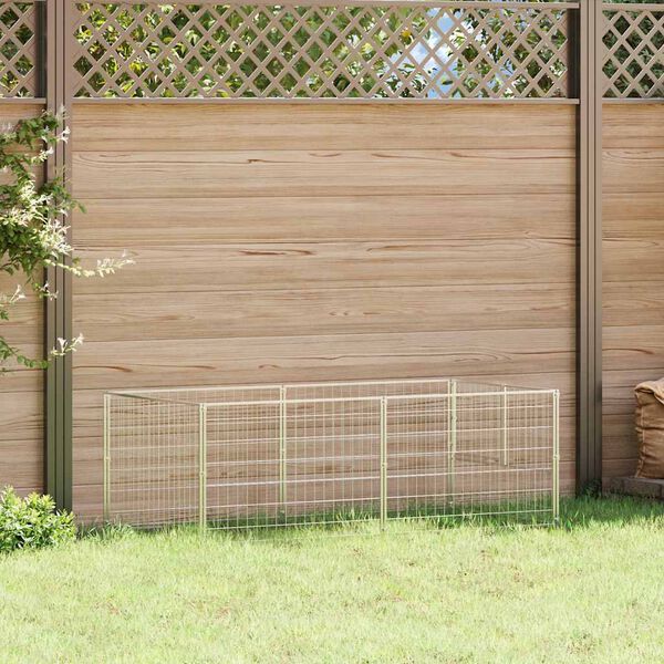 vidaXL Kavez za pse srebrni 200 x 100 x 70 cm čelični