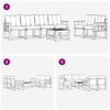 vidaXL Set vanjskih sofa s jastukom 7 pcs Prirodna i bež