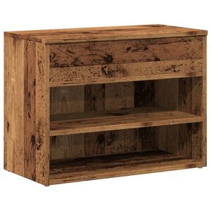 vidaXL Klupa za cipele staro drvo 60x30x45 cm izrađeno drvo