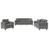 vidaXL 3-dijelni set sofa s jastucima tamnosivi od mikrovlakana