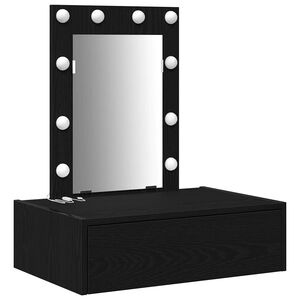 vidaXL Toaletni stol s ladicama Crna 60 x 40 x 70 cm Konstruirano drvo