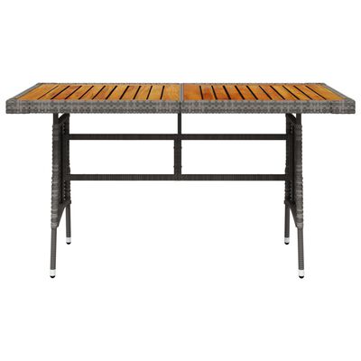 vidaXL Vrtni stol sivi 130x70x72 cm poliratan i masivno bagremovo drvo