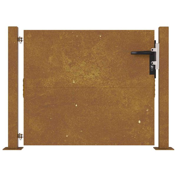 vidaXL Vrtna vrata 100x100 cm Corten čelik