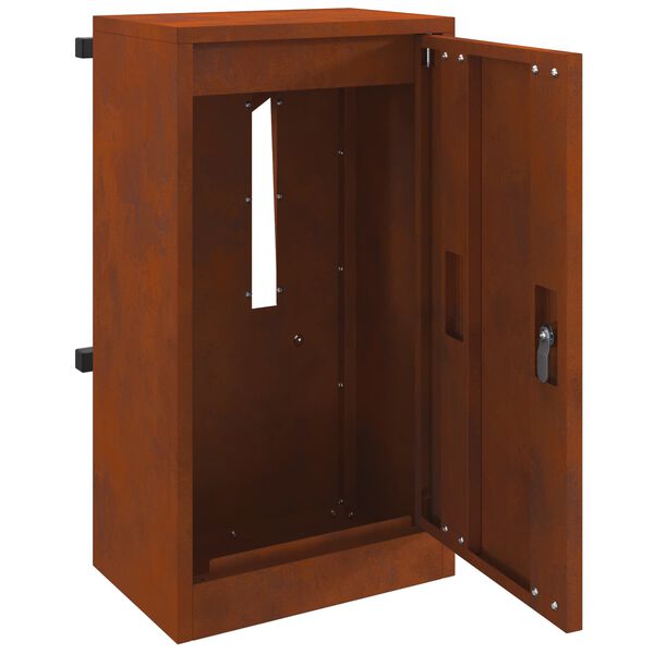 vidaXL po&scaron;tanski sandučić s pohranom s vratima Rđa 30 x 20 x 55 cm