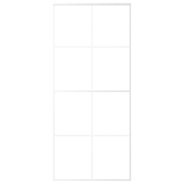 vidaXL Klizna vrata od mutnog stakla ESG i aluminija 90x205 cm bijela