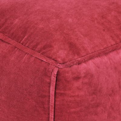 vidaXL Tabure od pamučnog baršuna 50 x 35 cm crveni