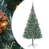 vidaXL Umjetno božićno drvce s stalakom Zelena 210 cm PVC i čelik