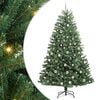 vidaXL Umjetno božićno drvce s nogom Zelena 210 cm PVC i metal