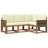 vidaXL Set vanjskih sofa 4 kom. Prirodna i krem Poliester