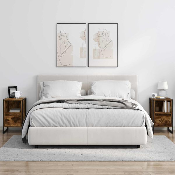 vidaXL Noćni ormarić Dimni hrast 39,5 x 30 x 50 cm Konstruirano drvo