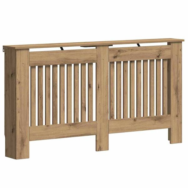 vidaXL Pokrivač radijatora Umjetnički hrast 152 x 19 x 81,5 cm