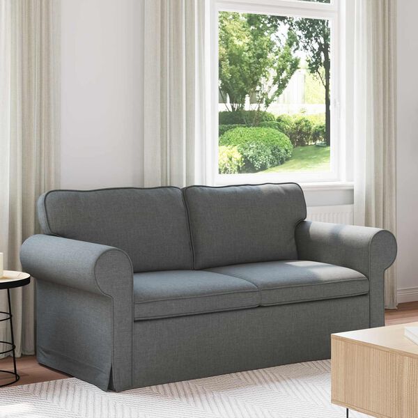 vidaXL Sofa Tamno siva 215 x 82 x 80 cm tkanina