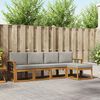 vidaXL Set vanjskih sofa s jastukom 5 pcs Prirodna i svijetlo siva