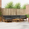 vidaXL Set vanjskih sofa s jastukom 7 pcs Prirodna i antracit