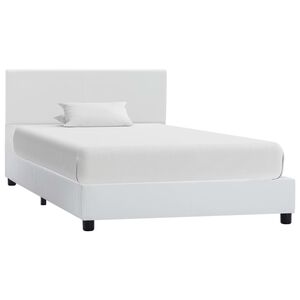 vidaXL Okvir za krevet od umjetne kože bijeli 90 x 200 cm