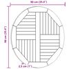 vidaXL Stolna ploča od masivne tikovine okrugla 2,5 cm 90 cm