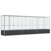 vidaXL Kavez za ptice s produžetkom srebrni 626,5x107x212 cm čelični