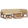 vidaXL Set vanjskih sofa 7 kom. Prirodna i bež
