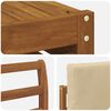 vidaXL Sekcijska garnitura 9 pcs Prirodna i bež Čvrsto drvo akacije