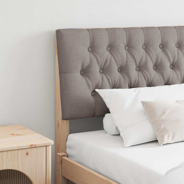 vidaXL Tapecirani uzglavlje Sivo-smeđa 200 cm Čvrsto borovo drvo