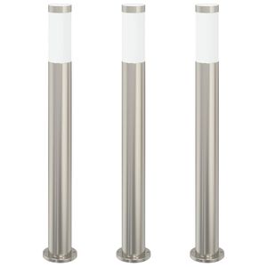 vidaXL Stupić za zidne lampe 3 kom 80 cm od nehrđajućeg čelika IP44