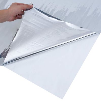vidaXL Solarna folija s reflektirajućim efektom srebrna 90x500 cm PVC