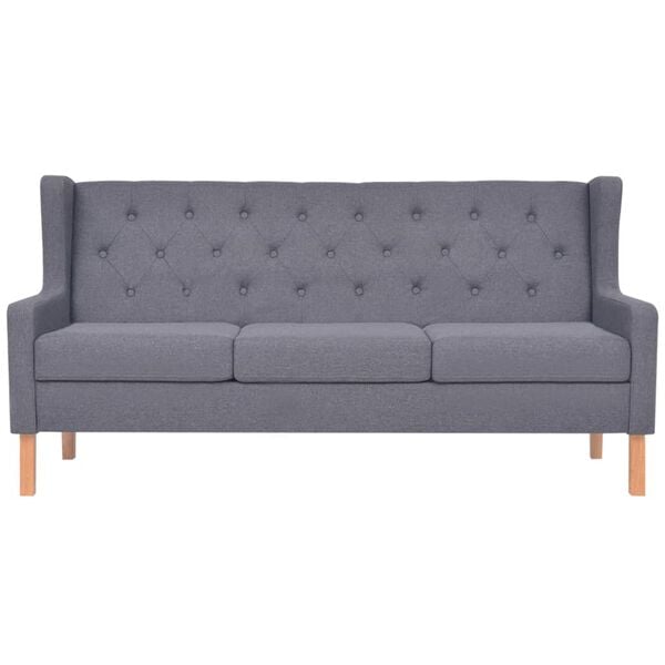 vidaXL 2-dijelni set sofa od tkanine sivi