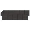 vidaXL Set ograde 11 kom. 1830 x 186 cm WPC i aluminij Crna