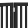 vidaXL Vrata za pse s 3 panela sklopiva crna 150 cm od drva topole