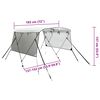 vidaXL Tenda bimini s 3 luka i mrežastim zidovima 183x(137-152)x137 cm