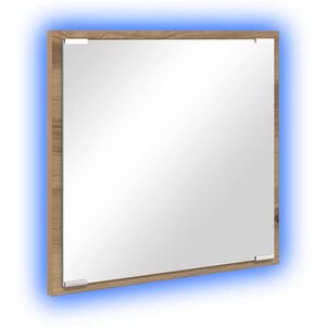vidaXL LED kupaonsko ogledalo Umjetnički hrast 40 x 37 x 8.5 cm
