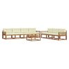 vidaXL Set vanjskih sofa 8 kom. Prirodna i krem