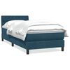 vidaXL Box Spring krevet s madracem tamnoplavi 100x220 cm bar&scaron;un