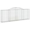 vidaXL Gabionska ko&scaron;ara s lukom 300x30x100/120 cm pocinčano željezo