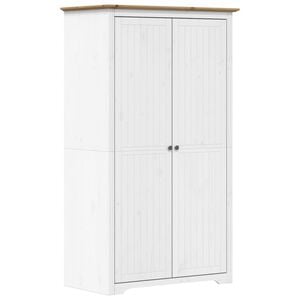 vidaXL Ormar BODO bijelo-smeđi 99 x 53,5 x 173 cm od masivne borovine