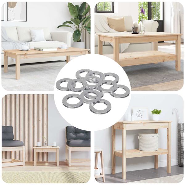 vidaXL Podlo&scaron;ci 12 pcs Srebrno 10 x 10 x 1,2 mm Željezo