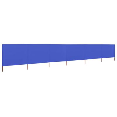vidaXL Vjetrobran sa 6 panela od tkanine 800 x 120 cm azurno plavi