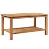 vidaXL Kava Stol s pohranom Smeđa 90 x 50 x 45 cm Čvrsto teak drvo