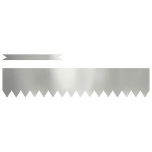 vidaXL Ograda oko Travnjaka 50 pcs Srebrno 100 x 0.05 x 20 cm