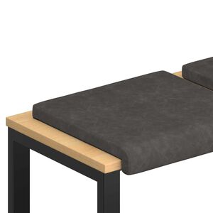 vidaXL Jastučić za klupu 2 kom. Umjetna koža Crna Dubina 35 cm
