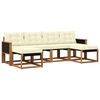 vidaXL Set vanjskih sofa 6 kom. Prirodna i krem