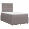 vidaXL Boxspring krevet s madracem Sivosmeđa 120 x 200 cm Tkanina