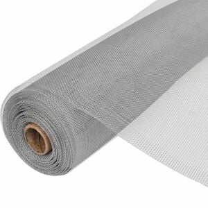 vidaXL Mrežasti zaslon od aluminija 100 x 500 cm srebrni